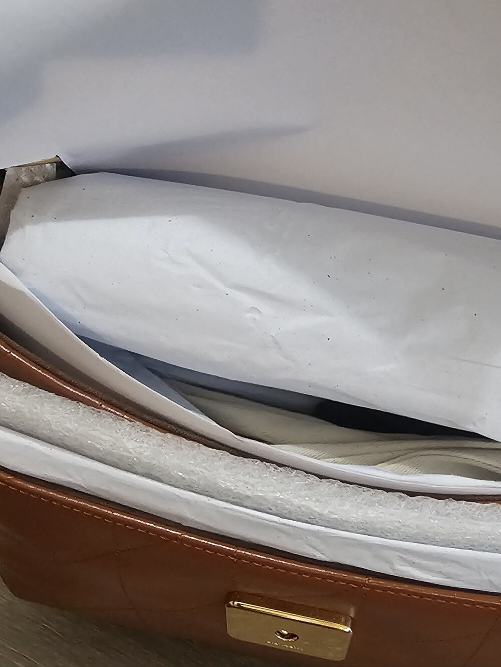 Coach Elodie  Leather Shoulder Bag in Saddle - Picture 11 of 11